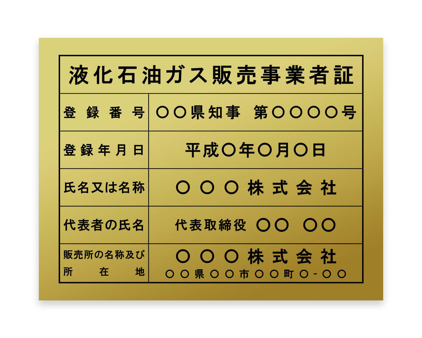 液化石油ガス販売事業者証