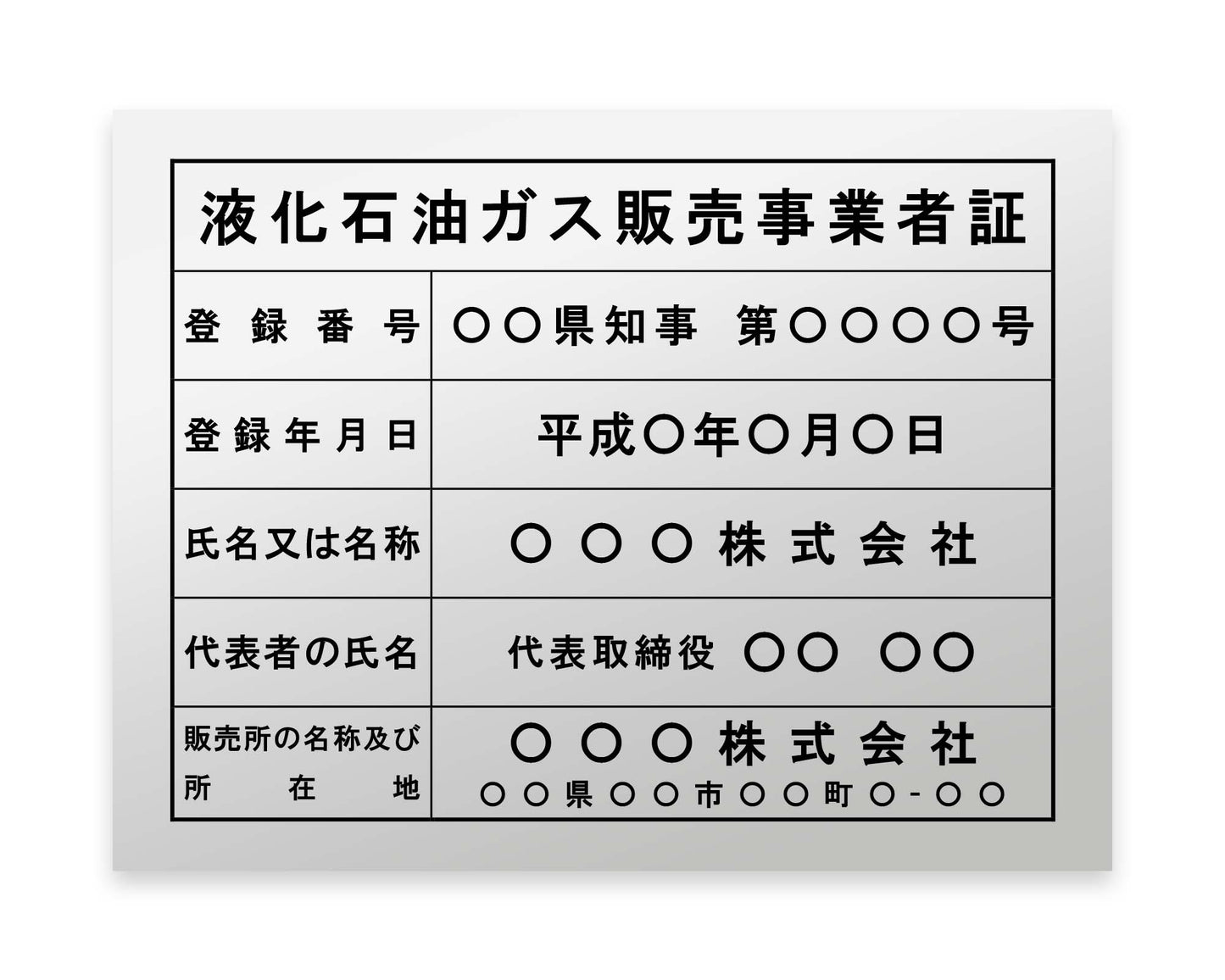 液化石油ガス販売事業者証